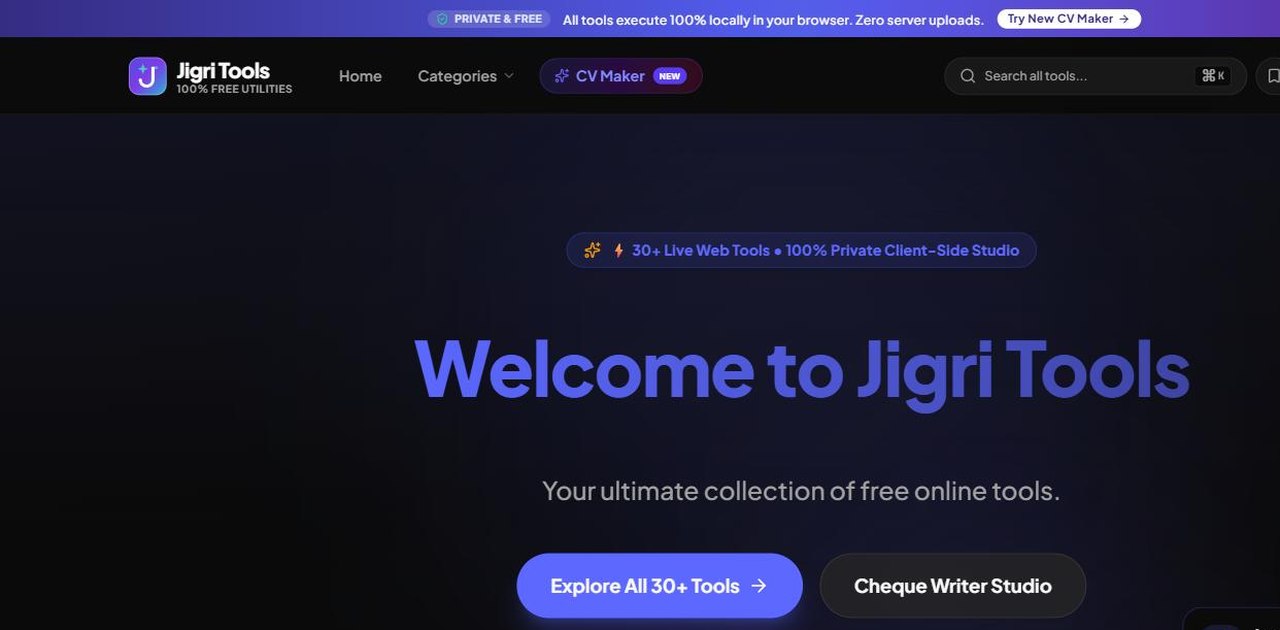 Screenshot of jigritools.com